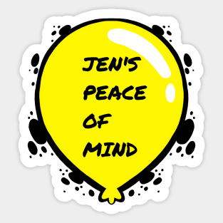 Jen's peace of mind Sticker